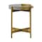 Armen Living Dua Gray Concrete End Table with Antique Brass LCDULACC - alternate 3